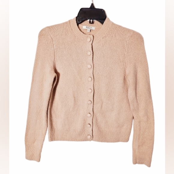 Madewell Sweaters - Madewell Cotton & Wool Blend Cardigan Light Pink Womens Size XS NWT